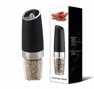 Stainless Steel Spice Mill Automatic Gravity Induction Electric Salt And Pepper Grinder With Blue Led Light