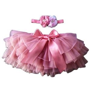 Del bambino floreale delle ragazze tennis breve tutu bambini di balletto della piega mini vestiti di ballo latino pantaloni del pannello esterno per le ragazze - Product Image 1