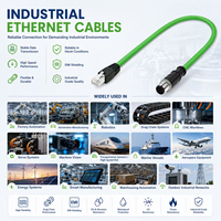 Câble Ethernet Cat6A M12 8 broches à code X personnalisé OEM pour système de caméra industrielle de vision industrielle GigE