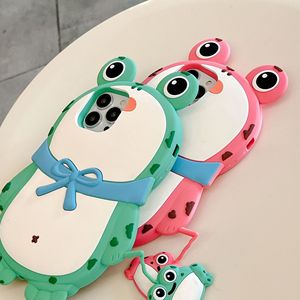 Custodia Antiurto in Silicone Morbido 3D a Forma di Rana per Coppie, Design Divertente Cartoonesco per iPhone 14/13 Pro Max/12/11 - Product Image 5