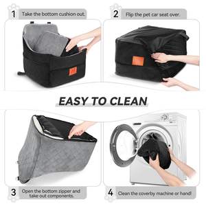 Asiento de coche lavable para perros con refuerzo, cama para mascotas, sofá ortopédico de espuma en forma de huevo, asiento elevador de viaje para perros, venta al por mayor, nuevo diseño, sofá para perros - Product Image 4