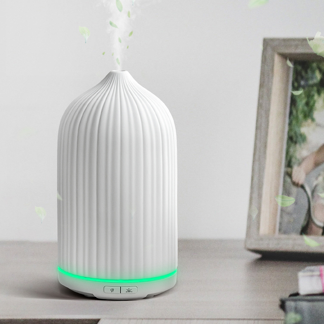 SCENTCARES New Stone Ultrasonic Essential Oil Aroma Diffuser-All Handmade Stoneware Terracotta Perfume Ceramic Clay Diffuser