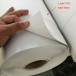 EXW <span class=keywords><strong>Prix</strong></span> Imperméabilisation de toit en béton 1.5mm 2X20m Membrane de <span class=keywords><strong>toiture</strong></span> en polaire TPO avec géotextile non tissé - Product Image 2