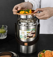 Boîte à repas Aily Office Meals à double niveau, sans BPA, en PP et acier inoxydable, 3 compartiments, hermétique, empilable, pour soupes et aliments chauds, sac isotherme pour le déjeuner