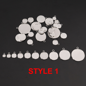 Phát hiện đồ trang sức thép không gỉ Vòng đeo tay mặt dây chuyền bezel Cabochon căn cứ thiết lập đồ trang sức làm thành phần DIY phong cách cho Charms - Product Image 5