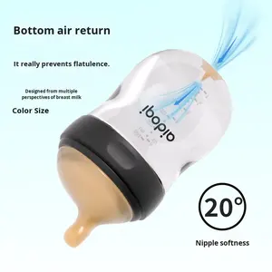 Biberón de Vidrio para Bebés Recién Nacidos Aiduoqi, Boca Ancha, Anti-Cólicos, Tipo Arco, Sin Asas, de <span class=keywords><strong>0</strong></span> a 6 <span class=keywords><strong>Meses</strong></span>, Similar a la Lactancia Materna - Product Image 2