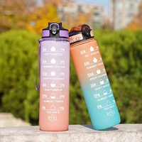 Bouteille d'eau Kecolove 2025 de 32 oz, anti-fuite, avec couvercle à clapet, pour étudiants, dégradé de couleurs, qualité alimentaire, pour activités sportives et voyages en extérieur, vente en gros