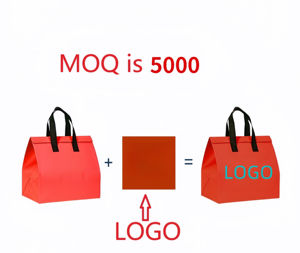 Écran de protection jetable en tissu non tissé laminé, isolé, écologique, avec poignée longue pour boissons et produits laitiers, pour supermarché et à emporter - Product Image 2