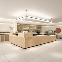 Comptoir de bar GZowin en bois et acier inoxydable, dimensions personnalisables pour cafés, bars, salons de thé, hôtels, améliore l'ambiance