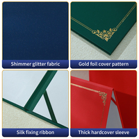 Fundas para diplomas de oficina color verde con borde dorado para certificados tamaño carta