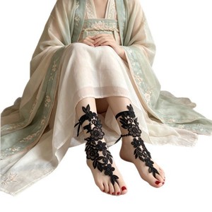 Fashion Anklets <b>Red</b> Lace Flower Design For Women Party Foot <b>Ornaments</b> - Product Image 5