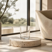 Grand Porte-Bougie en Verre Robuste avec Base Arc pour Bougies en Cire de Soja, Décoration de Table à Domicile