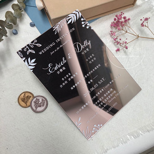 Miroir acrylique <span class=keywords><strong>plexiglas</strong></span> or miroir <span class=keywords><strong>invitation</strong></span> de <span class=keywords><strong>mariage</strong></span> - Product Image 6