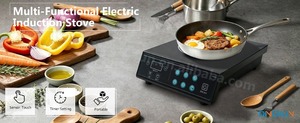 Cocina de Inducción Portátil 10 en 1 de 1200W, Olla Eléctrica, Freidora, Vaporera, Hervidor con Temporizador, Estufa Eléctrica de un Solo Quemador para Cocina Doméstica, Directo de Fábrica OEM - Product Image 2