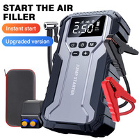 Compresseur d'air portable intelligent pour pneus de voiture avec démarreur intégré et batterie externe 99800 mAh pour air et démarrage d'urgence