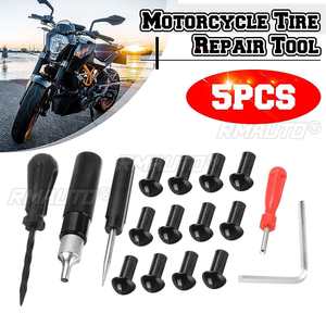 Kit d'outils de réparation de pneus de voiture et moto : Outils de réparation de roues, comprenant des tiges de réparation champignon, des sondes, des tournevis et des outils de démontage et d'installation - Product Image 1