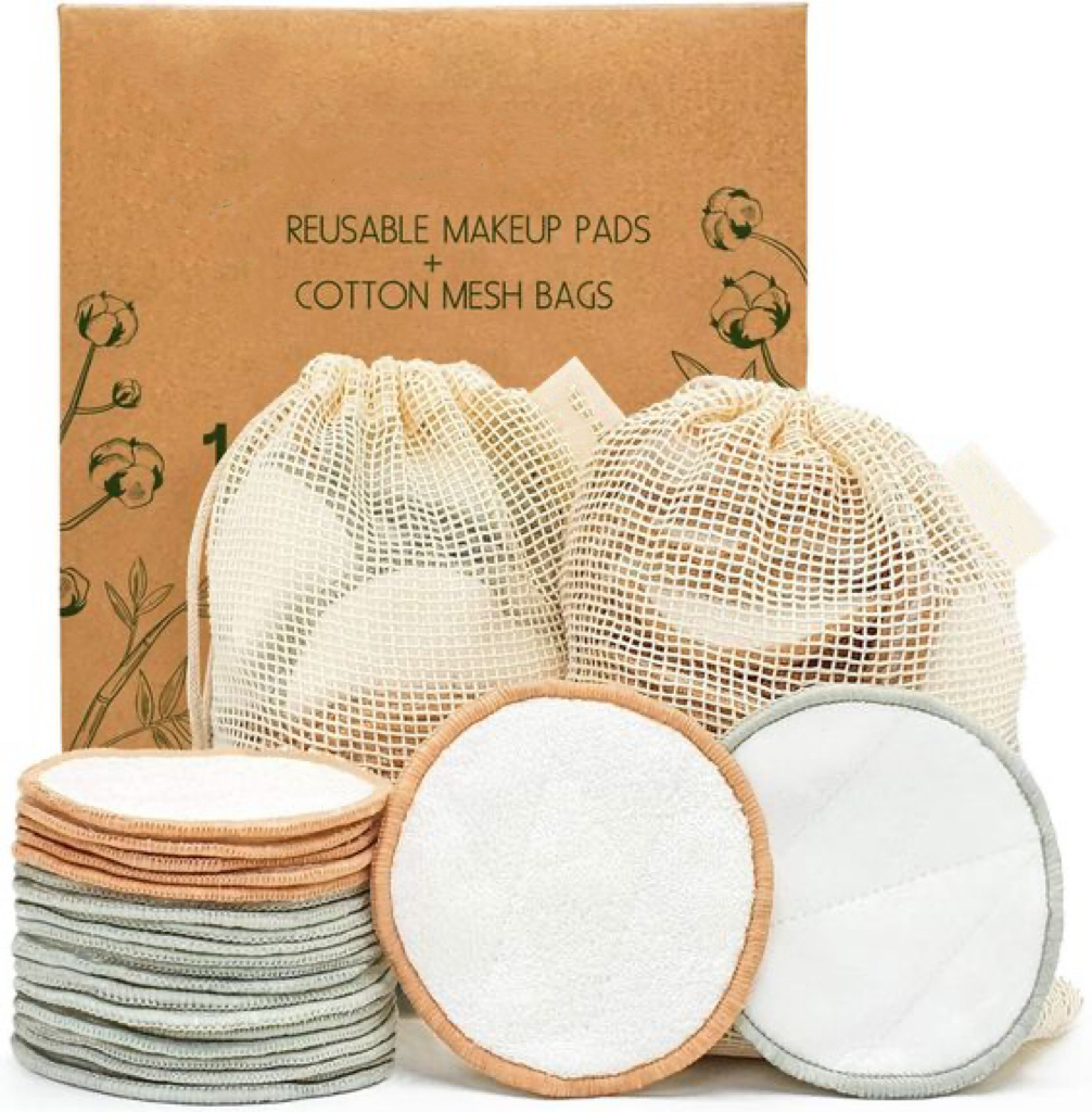 Best seller high-end bambu natural reutilizável algodão pad camarim almofadas de algodão lavável Maquiagem Pads