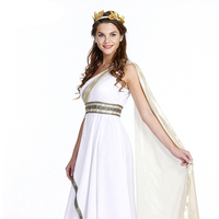 Costume de danse de déesse grecque antique pour Halloween - Robe Athéna pour femme, tenue de scène de pharaon/charlotte égyptienne (Polyester)