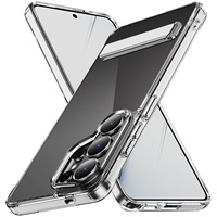 Étui de téléphone portable transparent pour Samsung Galaxy S26 Ultra S25 Edge S24 Plus S23 FE S22, étuis avec support, coque arrière avec support