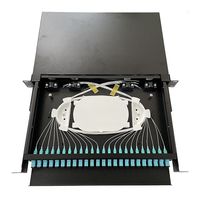 DEKAM 19 Inch 1U 24 Port SC LC Rak Distribusi Serat Optik untuk Jaringan WiFi Kenya
