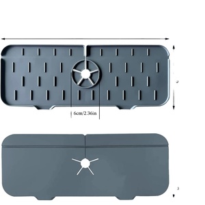 Silicone <b>Sink</b> Faucet <b>Mat</b> for <b>Kitchen</b> Bathroom Drip Protector Splash Countertop Draining Pad for <b>Sink</b> Countertop Protect - Product Image 1