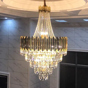 Europäische Vintage Lampa ras Luxus Kronleuchter Kristall große Hängelampe industrielle LED-Lampe