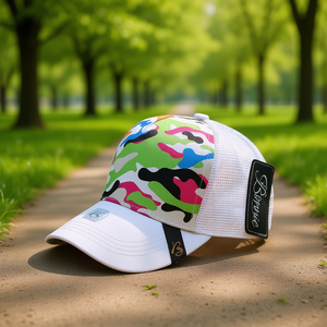 Gorra de camionero de camuflaje Bormie, 58-63 cm, malla transpirable, sombrero de protección solar para exteriores, moda para adultos, primavera y verano - Product Image 2