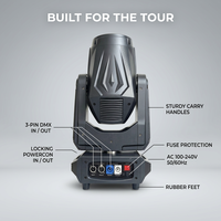 Projecteur Sharpy Beam 380W IP65 avec contrôle DMX512 et sonore pour éclairage de scène, discothèque, mariage et conférence