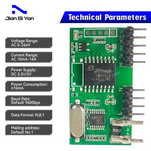Ac-dc evrensel tek fazlı enerji metre modülü Ac dc kelepçe metre gömülü Mini voltmetre Dc ampermetre - Product Image 2