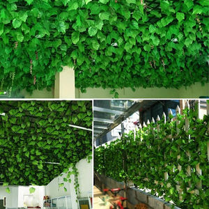 V551 Folhagem Artificial Grande Vegetação Guirlanda Rattan Uva Falso Pendurado Folhas de Plantas de Videira para Jardim de Casa Decoração Da Parede - Product Image 3