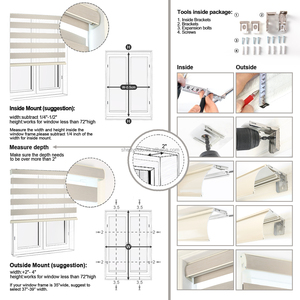 Zhuoyi tự động thời trang màn Zebra rèm với chất lượng cao vải cho trong nhà và cửa trượt - Product Image 6