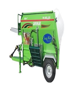 SAYGINLAR Nouvelle Voiture Mélangeuse d'Aliments Haute Productivité 4m³ pour Tracteur, Machine à Mélanger les Aliments, Temps de Mélange de 20 Min, 2 Vis Horizontales à Roulements - Product Image 1