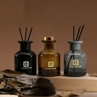 Bouteille en verre personnalisée 50ml 100ml 150ml 200ml, diffuseur de parfum d'ambiance pour la maison, huile parfumée, cylindre, ensembles de luxe, diffuseur à roseaux
