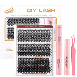 (Nhà máy cung cấp trực tiếp) bán buôn Faux Mink Fluffy DIY cụm lông mi mở rộng <span class=keywords><strong>pre</strong></span>-cắt phân khúc cá nhân DIY Lash cụm Kit - Product Image 5