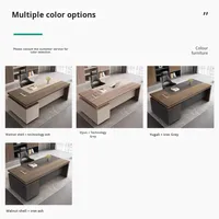 Bureau de direction, bureau simple moderne minimaliste en bois, ensemble de chaise pour une seule personne, table de patron