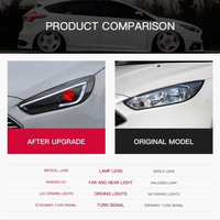 Phares LED améliorés avec feux de jour DRL, lampes avant de tuning, accessoires de voiture pour Ford Focus 2015 à 2018