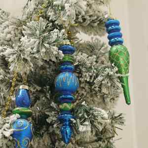 Décoration de Noël artisanale en verre, vente chaude d'usine, ornements de Noël suspendus faits à la main, couleurs personnalisables - Product Image 5