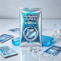 Sachets métalliques thermoscellables pour cartes à collectionner, emballages brillants personnalisés, imprimés en héliogravure, sacs vides étanches à l'humidité et anti-fuite