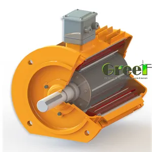 1MW-5MW ac jeneratör düşük rpm, su türbini için dinamo jeneratör, düşük rpm kalıcı mıknatıs jeneratör