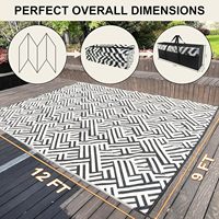 Les fabricants fournissent des tapis d'extérieur tissés en PP à double couche pour jardin, écran solaire, tapis anti-âge pour VR, hauteur de pile en peluche