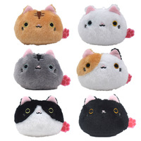 Porte-clés en peluche chat de 3 pouces super populaire, pendentif animal de dessin animé mignon pour sac à dos, décoration, cadeau pour enfants