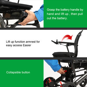 Silla De Ruedas Electrica Silla De Ruedas Eléctrica Plegable Para Discapacitados Con Motor De Potencia - Product Image 6