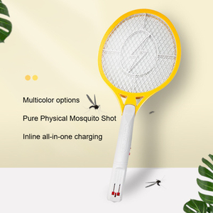 Raquette anti-moustiques électrique rechargeable en plastique solide avec grande surface en maille, fonction de répulsion et d'élimination des insectes - Product Image 6