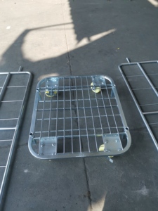 Chariot de manutention en acier bleu à face ouverte, chariot à cage roulante en treillis métallique pour la manutention des matériaux - Product Image 3