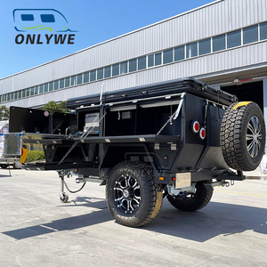 ONLYWE Offroad Trailer <span class=keywords><strong>Camper</strong></span> 4x4 Camping Rv Trailer Hybrid Pop Up Caravan Off Road Travel Trailer Estándares australianos - Product Image 5
