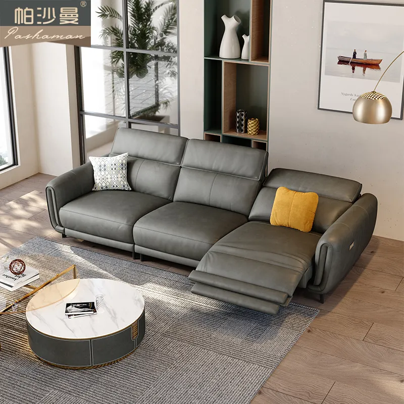 Best Seller Hi-Tech fabric modern sofa small home simple 3 seater recliner sofa multi functional extendable electric sofa