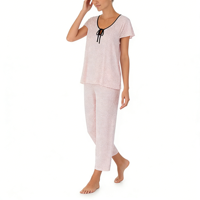 Ensemble de pyjama élégant et décontracté pour femme Beefey, léger, respirant, à manches courtes, taille élastique, vêtements de nuit confortables