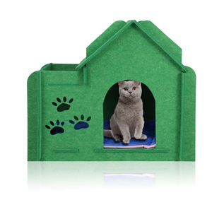 Nid pour animaux de compagnie pliable de grande taille à bas prix, maison pour chat et chien, amovible et lavable, en matériau RPET - Product Image 5