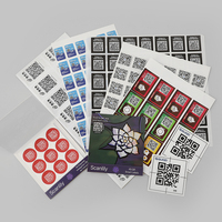 Logotipo impreso personalizado Impresión de datos variables Número de serie Etiquetas de código de barras Pegatinas Número de seguridad aleatorio Hoja de pegatinas de código de barras Qr