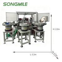 Machine d'assemblage automatique 6 stations 220V pour pompe à crème cosmétique, idéale pour l'emballage de flacons de crème de soin et de produits cosmétiques
